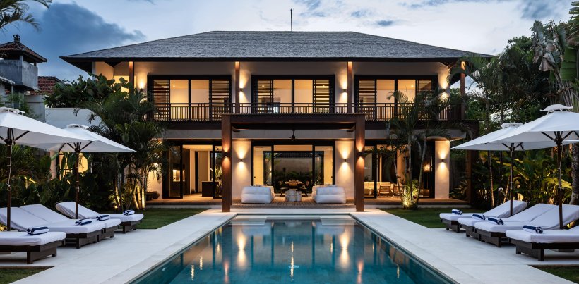 Villa Gendang, Piscine au coucher du soleil